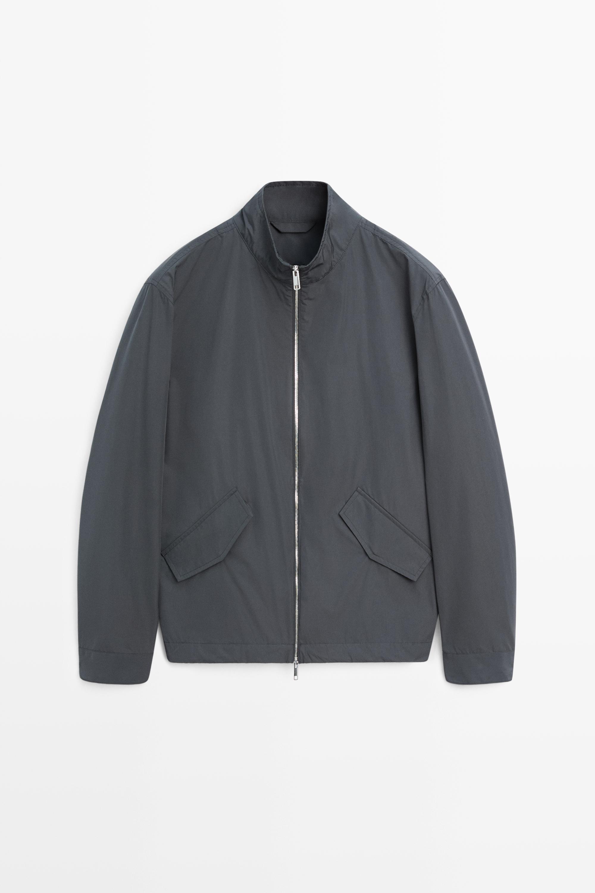 High neck jacket with pocket details